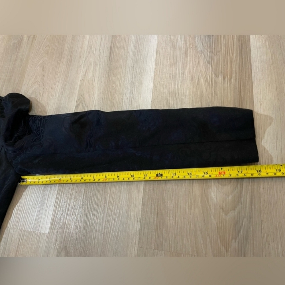 Rare Lip Service Exit To Eden Black Satin Long Lost Coat Keyhole Victorian - Picture 15 of 15